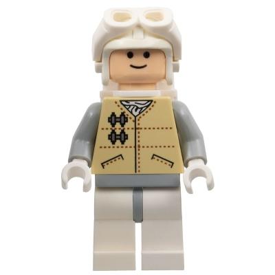 Hoth Rebel - Light Nougat Head White Visor Goggles - Minifigure - New