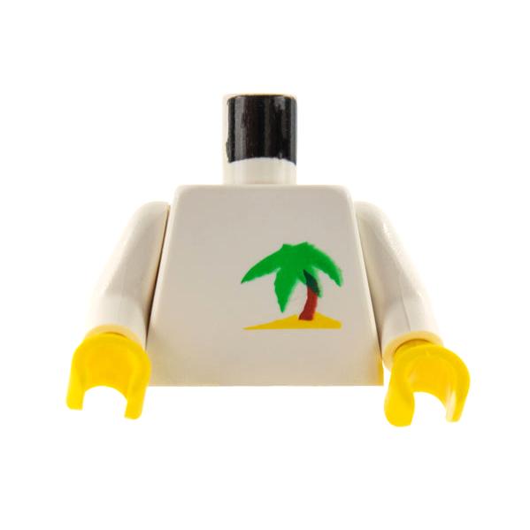 Torso Paradisa Palm Tree Pattern / White Arms / Yellow Hands - Part - 973pb0017c01 - White - used - Qty:1