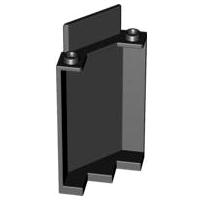 Panel 3 x 3 x 6 Corner Wall without Bottom Indentations - Part - 87421 - Black - used - Qty:1
