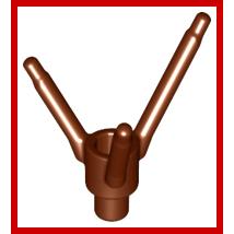 Plant Flower Stem with Bar Holder Bar and 3 Stems - Part - 24855 - Reddish Brown - used - Qty:11
