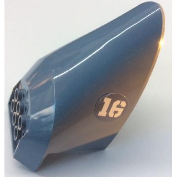 Aircraft Fuselage Aft Section Curved Bottom 6 x 10 with White '16' Pattern on Both Sides (Stickers) - Set 70629 - Part - 87616pb011 - Sand Blue - used - Qty:1