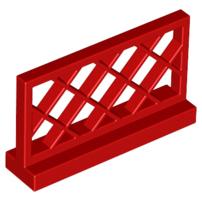 Fence 1 x 4 x 2 Lattice - Part - 3185 - Red - used - Qty:9