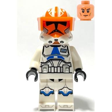 Clone Captain Vaughn 501st Legion 332nd Company (Phase 2) - Helmet with Holes and Togruta Markings Orange Visor - Minifigure