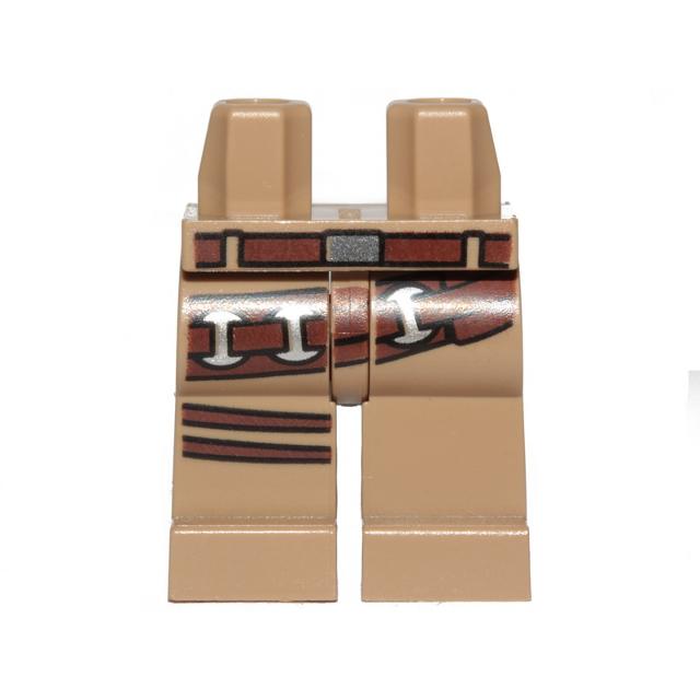 Hips and Legs with Reddish Brown Belt with 3 Buckles and 2 Straps Pattern - Part - 970c00pb1018 - Dark Tan - used - Qty:1