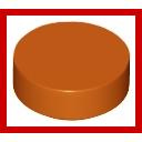 Tile Round 1 x 1 - Part - 98138 - Tan - new - Qty:6