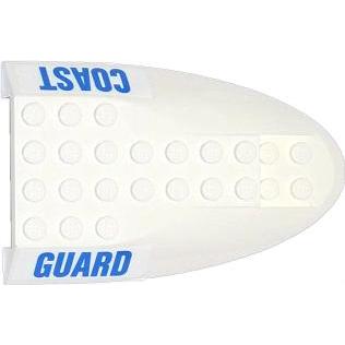 Aircraft Fuselage Aft Section Curved Top 6 x 10 with Blue 'COAST' and 'GUARD' Pattern on Both Sides (Stickers) - Sets 60013 / 60015 - Part - 87615pb03 - White - used - Qty:3