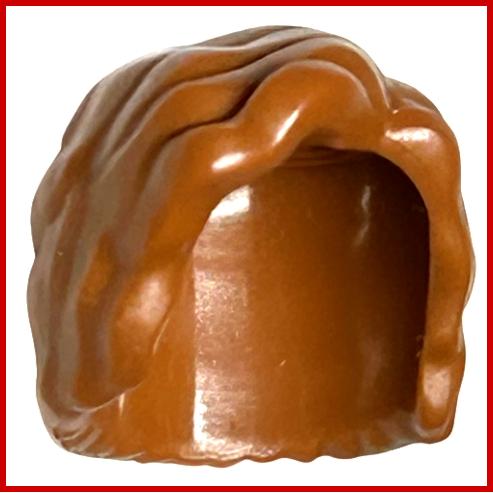 Minifigure Hair Short and Bushy Parted on Left - Part - 38798 - Tan - new - Qty:1