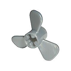 Propeller 3 Blade 3 Diameter with Axle Hole - Part - 6041 - Pearl Light Gray - used - Qty:4