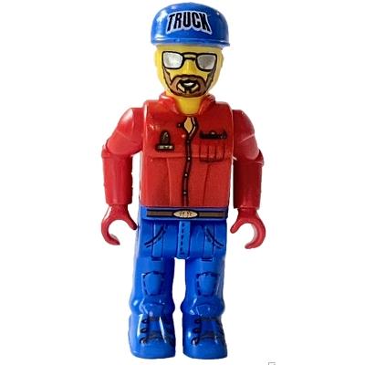 Truck Driver with Brown Beard and Mirror Sunglasses - Minifigure - Used