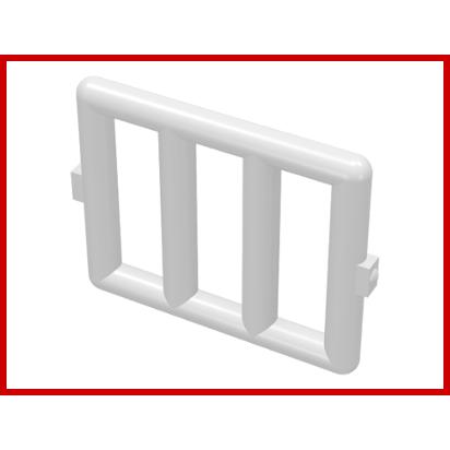 Bar 1 x 4 x 3 Window Grille - Part - 6016 - White - used - Qty:3
