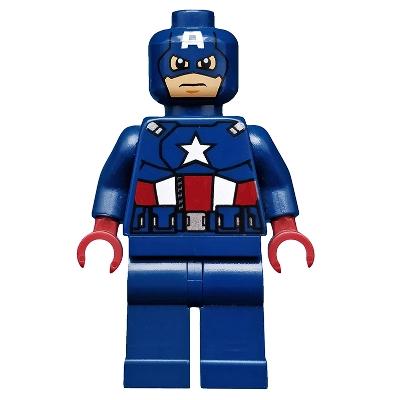 Captain America - Dark Blue Suit Dark Red Hands Mask - Minifigure - New