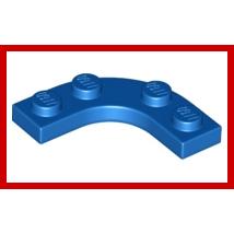 Plate Round Corner 3 x 3 with 2 x 2 Curved Cutout - Part - 68568 - Bright Light Blue - new - Qty:4