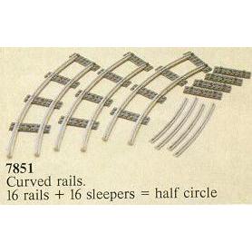 8 Curved Rails Gray 4.5v - Set - 7851-1