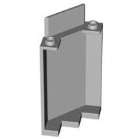 Panel 3 x 3 x 6 Corner Wall without Bottom Indentations - Part - 87421 - Light Bluish Gray - used - Qty:2