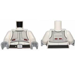 Torso SW Imperial AT-DP Pilot with Light Bluish Gray Vest and Black Belt Pattern / White Arms / Light Bluish Gray Hands - Part - 973pb1900c01 - White - used - Qty:1
