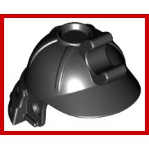 Minifigure Headgear Helmet Ninja / Samurai with Clip and Long Visor - Part - 98128 - Black - used - Qty:1