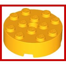 Brick Round 4 x 4 with Hole - Part - 87081 - Bright Light Blue - new - Qty:2