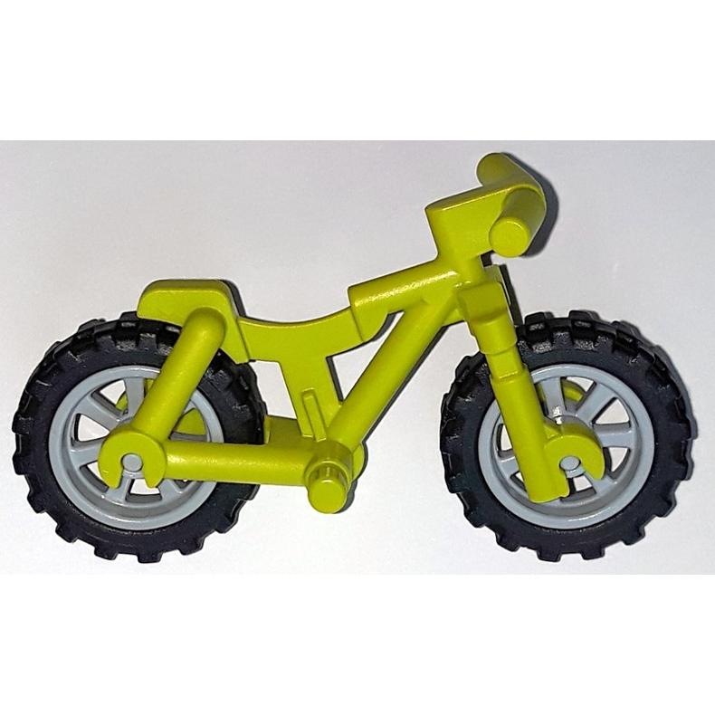 Bicycle Heavy Mountain Bike with Handlebars with Light Bluish Gray Wheels and Black Tires (36934 / 50862 / 50861) - Part - 36934c01 - Lime - used - Qty:1