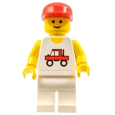 Trucker - White Legs Red Cap - Minifigure - Used