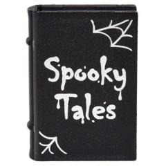 Minifigure Utensil Book 2 x 3 with Silver Spider Webs and 'Spooky Tales' Pattern - Part - 33009pb053 - Black - used - Qty:1