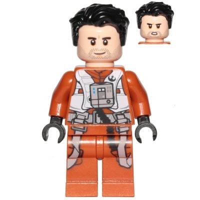 Poe Dameron (Pilot Jumpsuit Hair Swept Left Tousled) - Minifigure