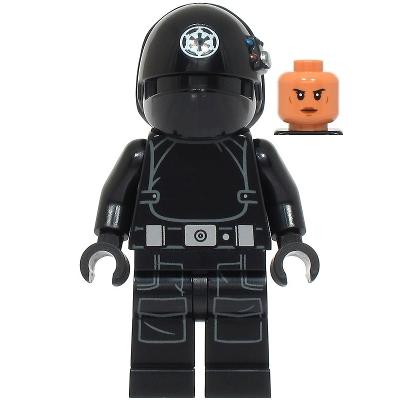 Imperial Gunner - Helmet with White Imperial Logo Nougat Head - Minifigure - Used