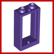 Window 1 x 2 x 3 Flat Front - Part - 60593 - Dark Purple - used - Qty:1