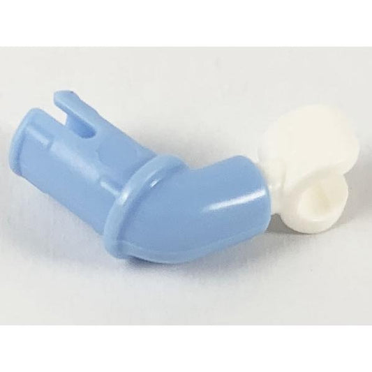 Arm with Technic Pin with White Hand - Part - 67906c02 - Bright Light Blue - used - Qty:1