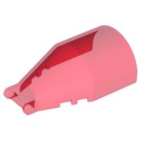 Windscreen 6 x 4 x 2 Round with Bar Handle - Part - 92279 - Trans-Red - used - Qty:1