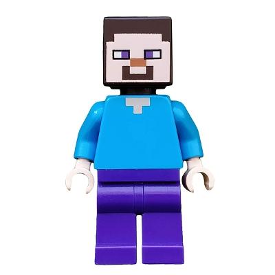 Steve (Light Nougat) - Dark Purple Legs - Minifigure - Used