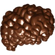 Minifigure Hair Bushy with Small Center Part - Part - 80911 - Reddish Brown - used - Qty:1