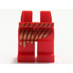 Hips and Legs with Gold Sequins Pattern - Part - 970c00pb0050 - Red - used - Qty:1