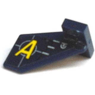 Tail Shuttle Small with Yellow 'A' and Silver Lines Pattern on Left Side (Sticker) - Set 8631 - Part - 44661pb012l - Dark Blue - used - Qty:5