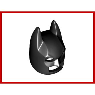 Minifigure Headgear Mask Batman Cowl (Angular Ears Pronounced Brow) - Part - 10113 - Black - new - Qty:1