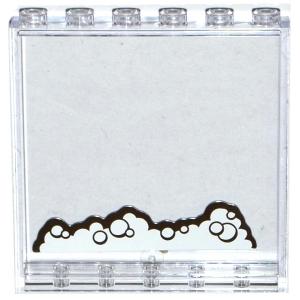 Panel 1 x 6 x 5 with Soap Bubbles Pattern on Inside Pattern (Sticker) - Set 41124 - Part - 59349pb122 - Trans-Clear - used - Qty:1