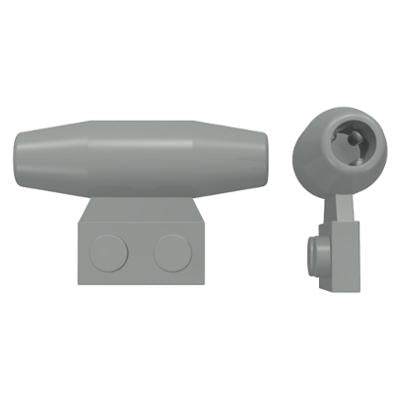 Engine Smooth Small 1 x 2 Side Plate with Axle Holders - Part - 3475b - Light Gray - used - Qty:1