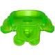Minifigure Armor Breastplate with Shoulder Pads Large Pentagonal Cutout and 4 Studs on Back - Part - 22402 - Trans-Bright Green - used - Qty:1