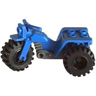 Tricycle with Dark Gray Chassis and Black Wheels - One Piece Rear Wheels / Tires - Part - 30187c04 - Blue - used - Qty:1