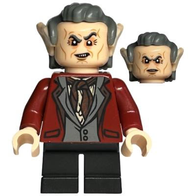 Griphook Goblin - Dark Red Jacket Dark Bluish Gray Vest - Minifigure - Used