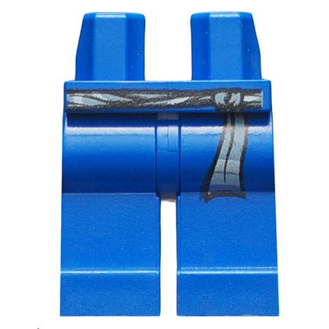Hips and Legs with Sash Pattern - Part - 970c00pb0131 - Blue - used - Qty:1