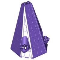 Tower Roof 6 x 8 x 9 - Part - 33215 - Dark Purple - used - Qty:1