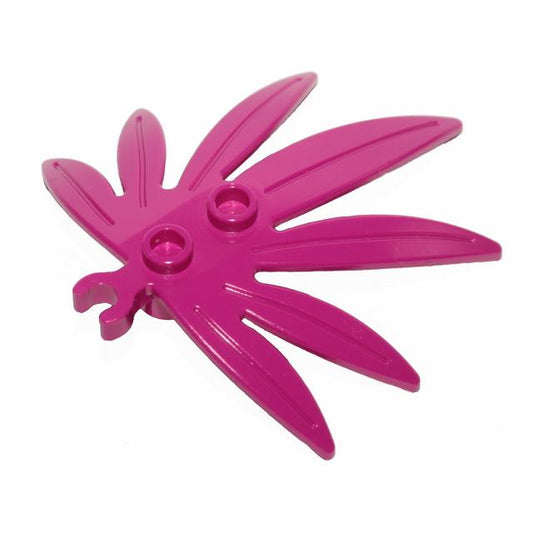 Plant Leaves 6 x 5 Swordleaf with Open O Clip Thick - Part - 10884 - Magenta - new - Qty:1