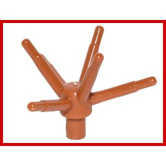 Plant Flower Stem with Bar and 6 Stems - Part - 19119 - Dark Orange - used - Qty:1