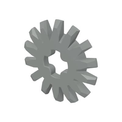 Technic Gear 14 Tooth Bevel Thin - Part - 4143 - Light Gray - used - Qty:6