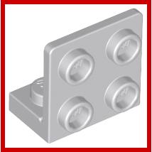 Bracket 1 x 2 - 2 x 2 Inverted - Part - 99207 - Black - new - Qty:2