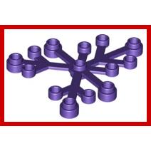 Plant Leaves 6 x 5 - Part - 2417 - Dark Purple - used - Qty:2