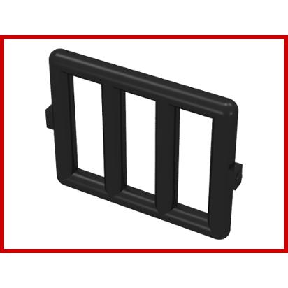 Bar 1 x 4 x 3 Window Grille - Part - 6016 - Black - used - Qty:3