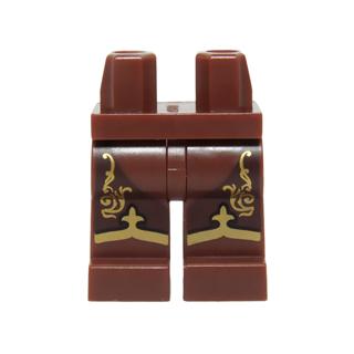 Hips and Legs with Ornate Gold Scrolls Band and Fleur-de-lis Pattern - Part - 970c00pb0353 - Reddish Brown - used - Qty:1
