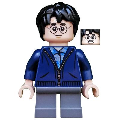 Harry Potter - Dark Blue Zip Up Dark Bluish Gray Short Legs - Minifigure - Used