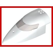 Aircraft Fuselage Forward Top Curved 8 x 16 x 5 with Trans-Brown Glass - Part - 54092c01 - White - used - Qty:1